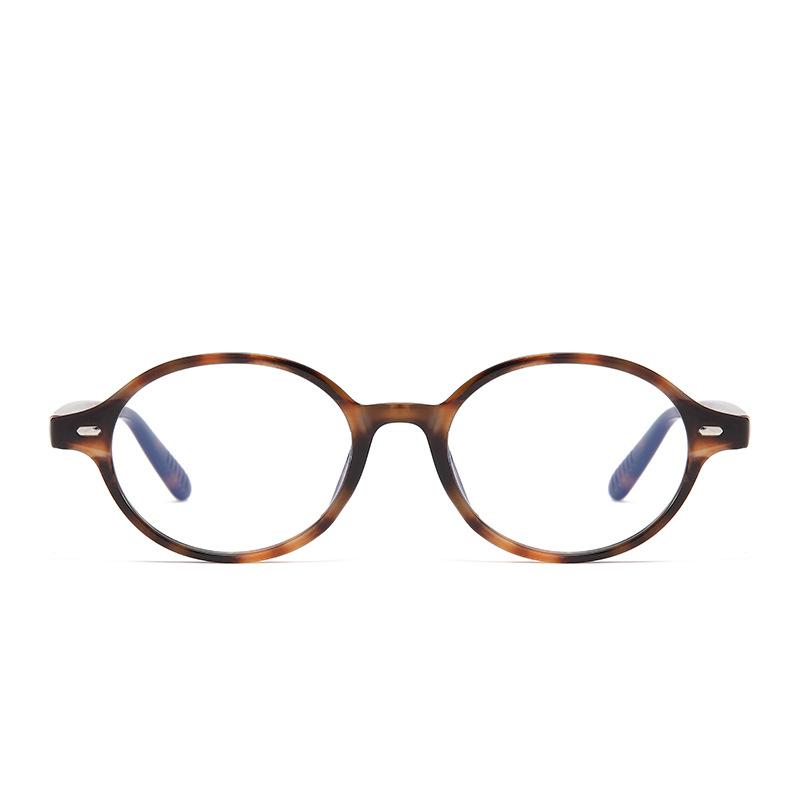 Anty-niebieskie Okulary Płaskie Retro Szylkretowe Okulary Nerd Ramka Owalna Mała Ramka Okulary Przeciwsłoneczne Kobiety