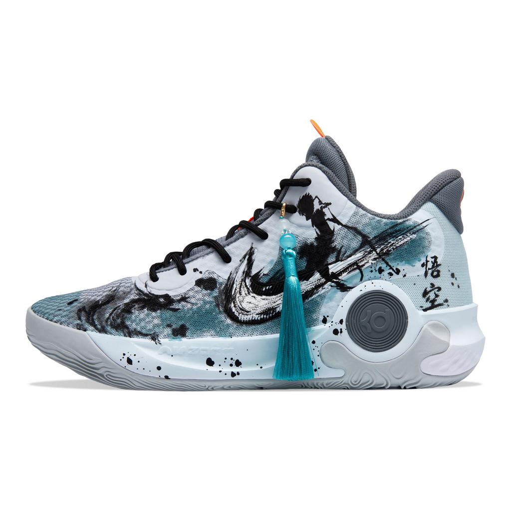 Nike KD Trey 5 IX Fighting The Holy Sun Slip Resistant Abrasion Resistant Mid top Basketball Shoes Unisex Cyan Black CW3402-011(Team348-)