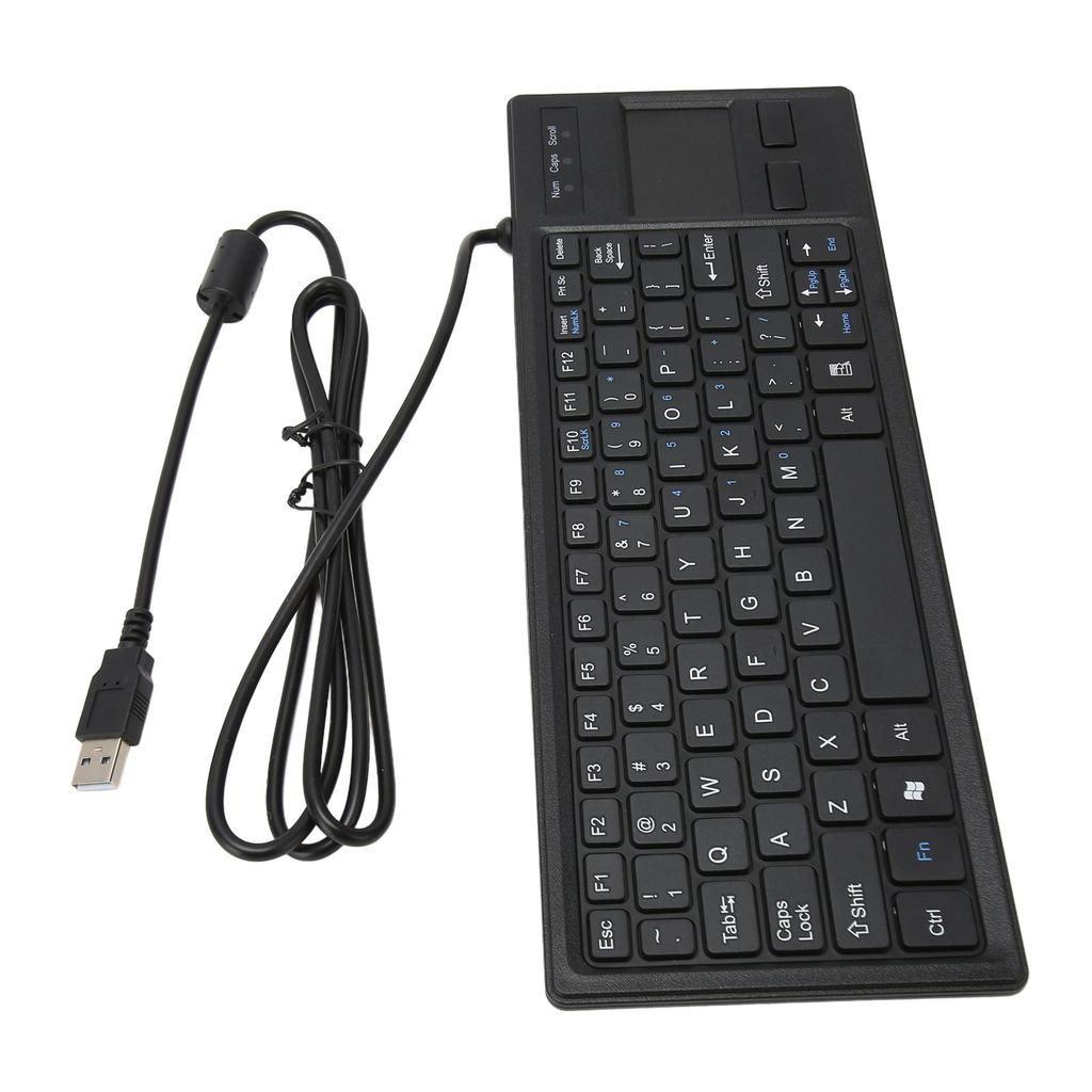 K 800 Keyboard with Touchpad Wired Ultra Thin Mini Compact Touch Keyboard with HUB Function