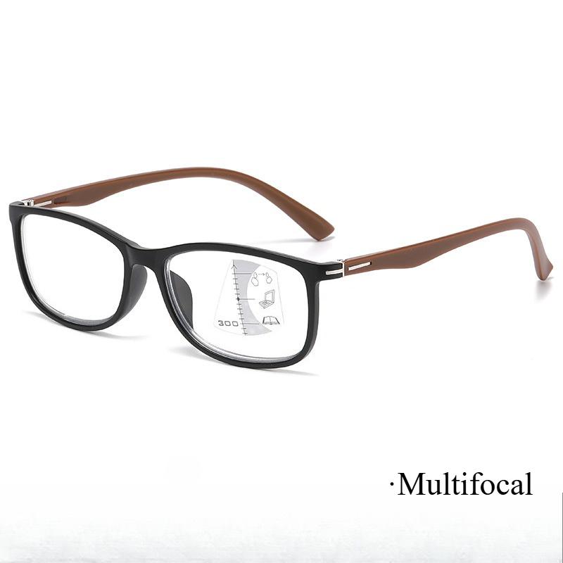 Advanced Multifocal Presbyopia Glasses for Men Business Style Anti Blue Light Glasses Suitable for Both Near and Far Use
