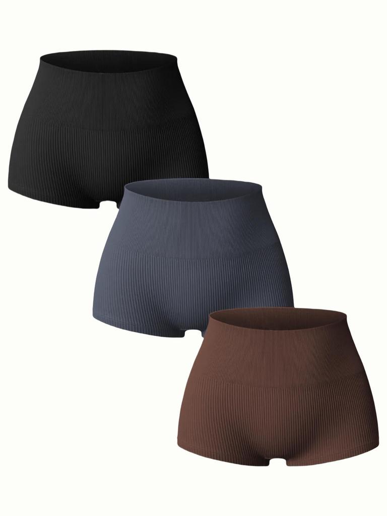 Damen High Waist Europäische und Amerikanische Bauchkontrolle Yoga Shorts