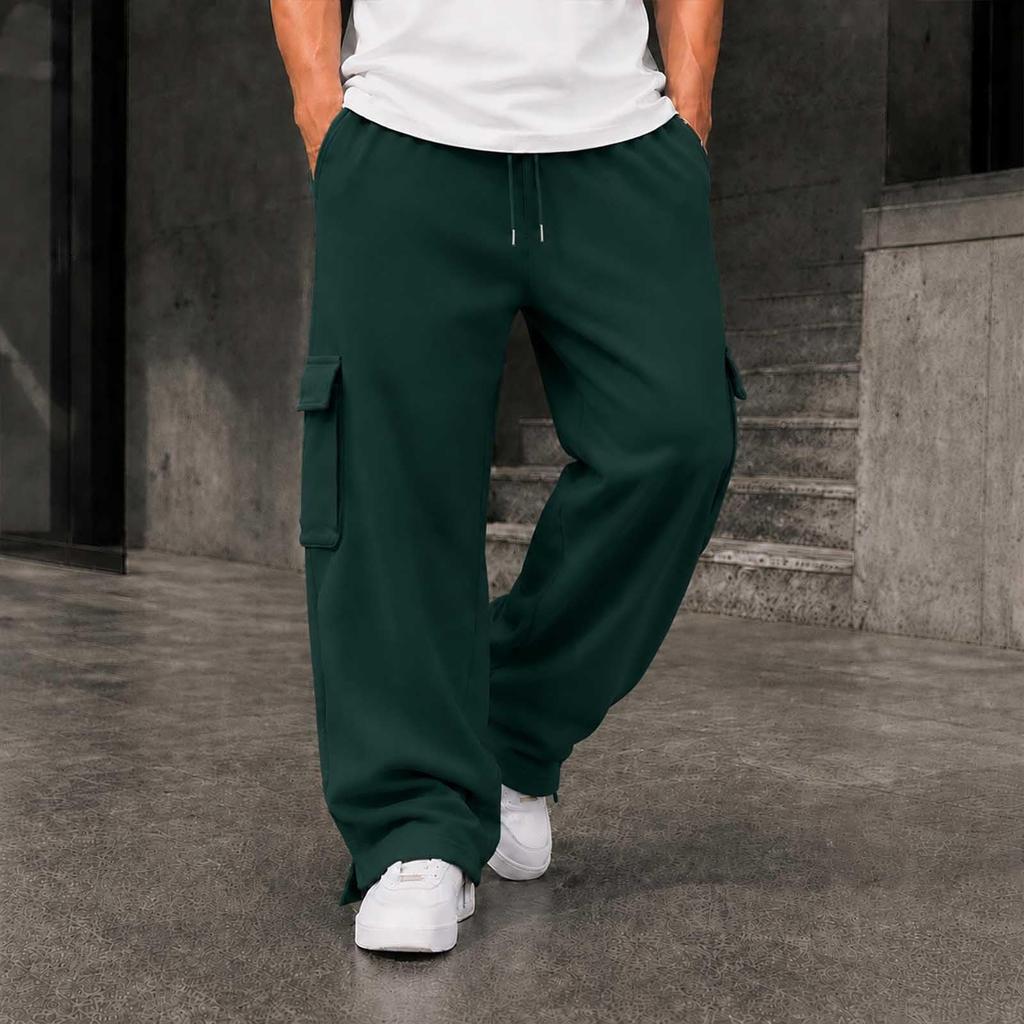 Men's Loose Fit Wide Leg Sweatpants with and Pockets for Gym