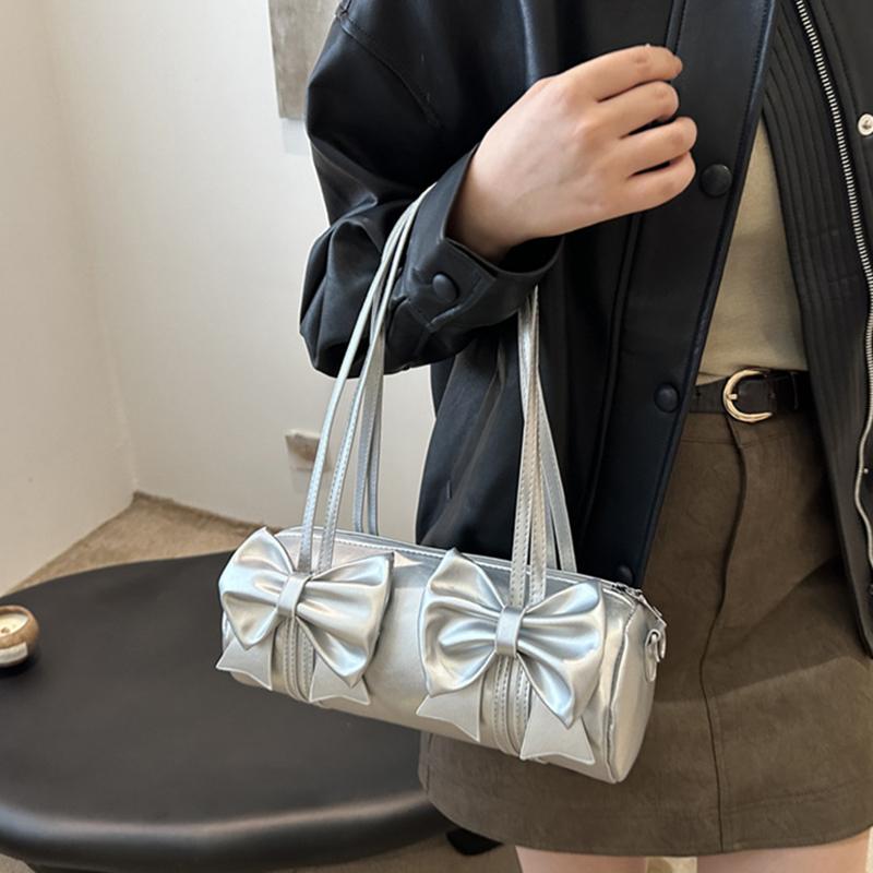 Yogodlns New Model Features Niche High-end Underarm Bag Trendy Bow Design Fashionable Women's Pillow Bag, and A Crossbody Handbag