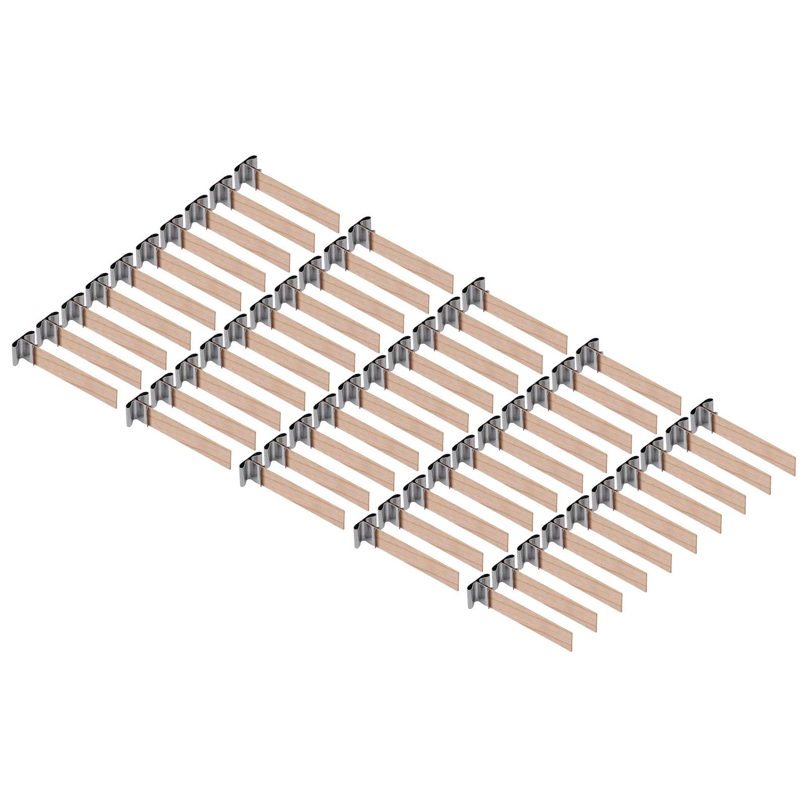 

50 шт. деревянных фитилей для свечей 2,4 х 0,5 дюйма профессиональные портативные домашние фитили для свечей своими руками с металлом