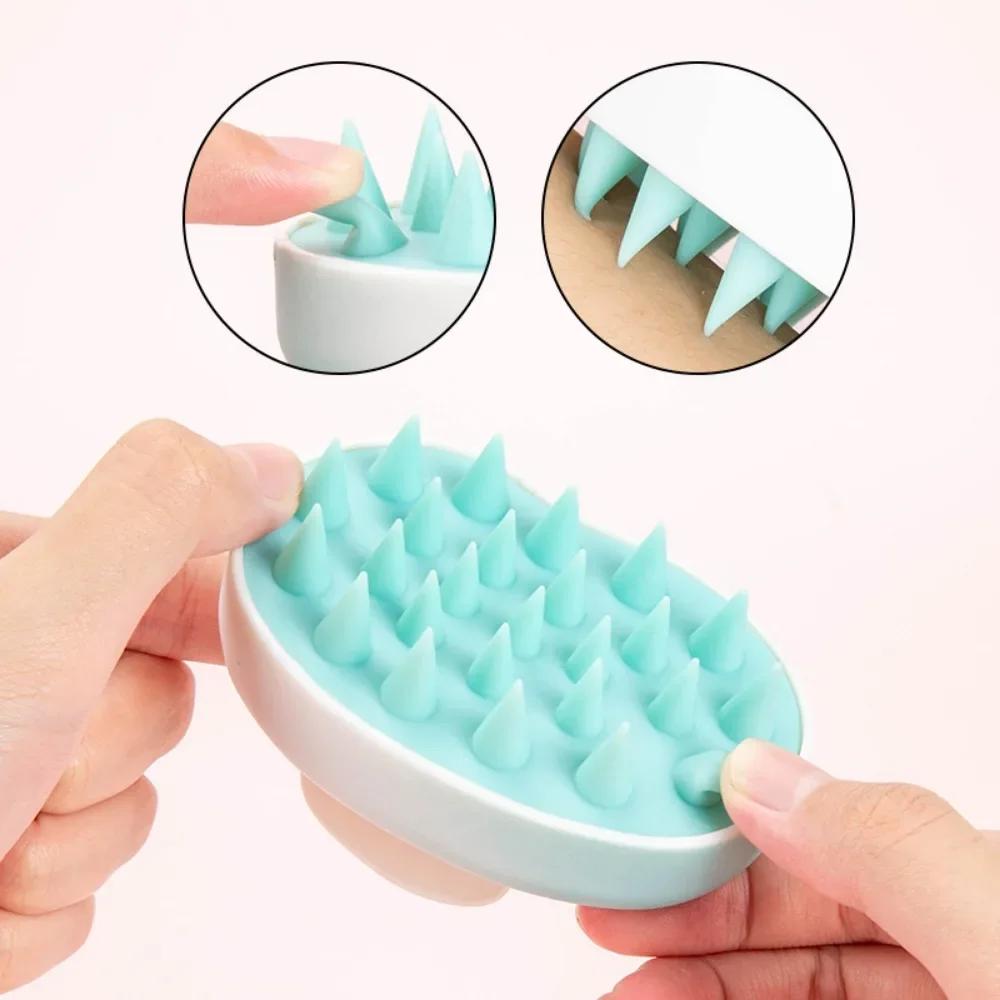 Silikon Shampoo Pinsel Kopf Kopfhaut Massage Kamm Haar Waschen Kamm Körper Massage Pinsel Bad Dusche Pinsel Salon Friseur Werkzeug