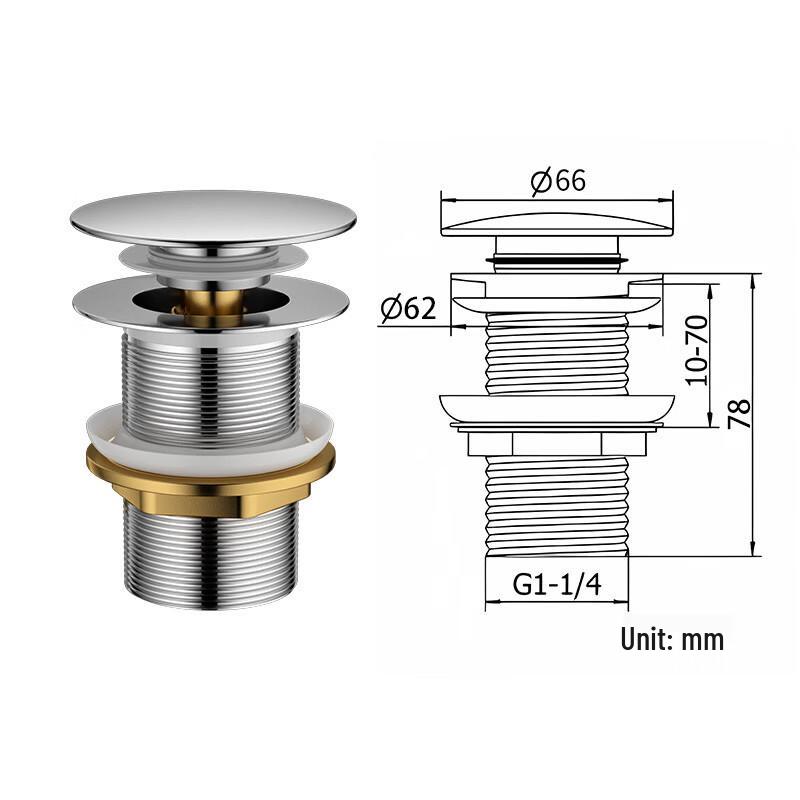 Universal Pop-up Basin Drain