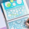 W89C Geometric Drawing Templates Plastic Rulers Multi-Function Measuring Rulers