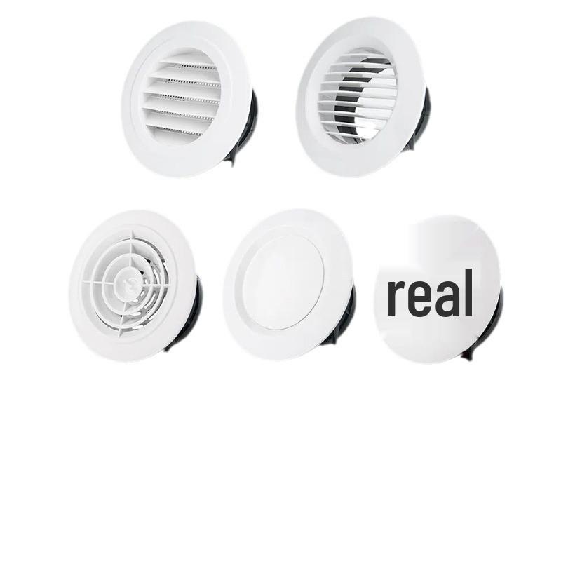 ABS Round Air Ventilation Duct: Indoor Fresh Air, White Exhaust Air Intake