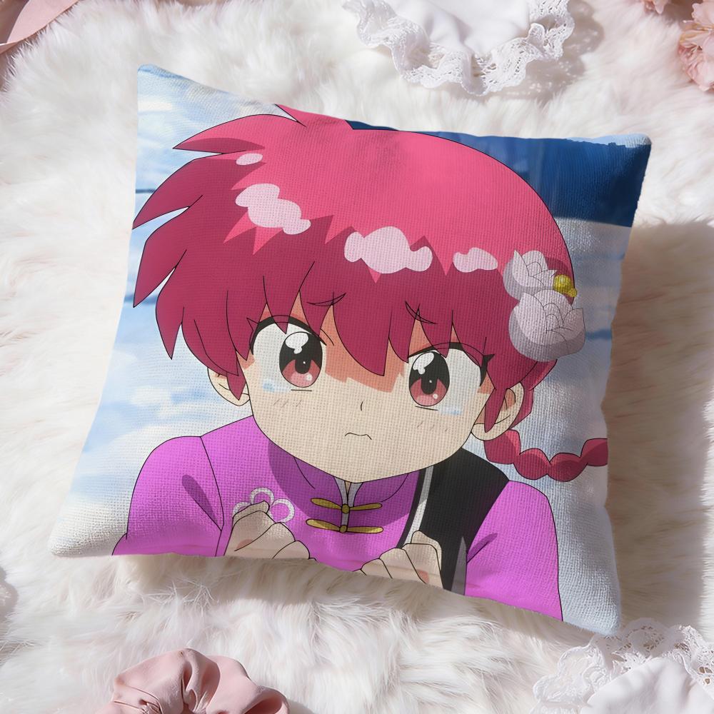 cute anime Ranma Cushion Cover Premium Comfort Reversible Pillow Cove -Two in One Design for Any Room & Car Interior
