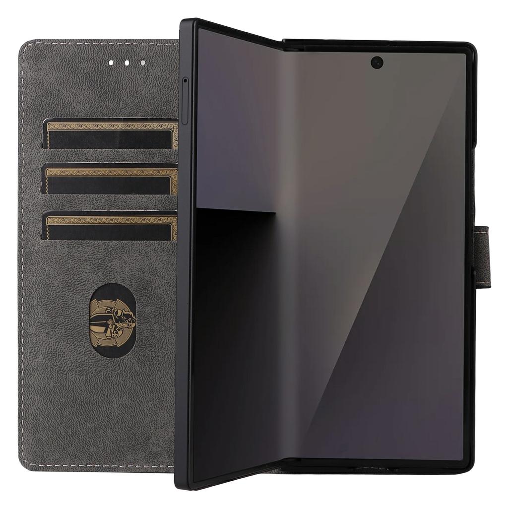 For Samsung Galaxy Z Fold7 5G Case Wallet RFID Blocking PU Leather Phone Cover Stand with Strap