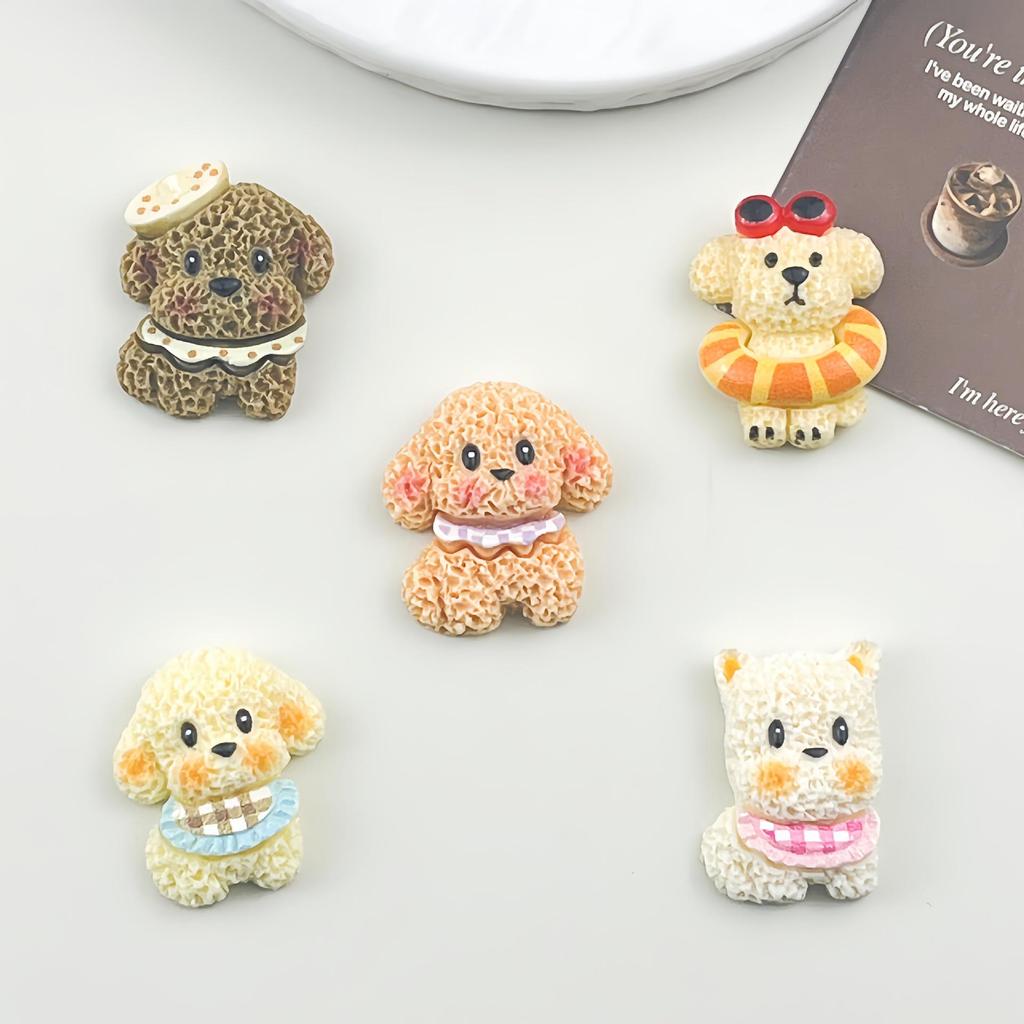 Adorable Puppy Resin DIY Beading Pen, Phone Case, Keychain, Handmade Hair Clip Accessories.