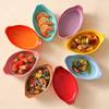 French Rainbow Ceramic Cheese Baked Rice Bowl Household Oven Special Tableware Double Ear Baking Plate Bowls Microwave