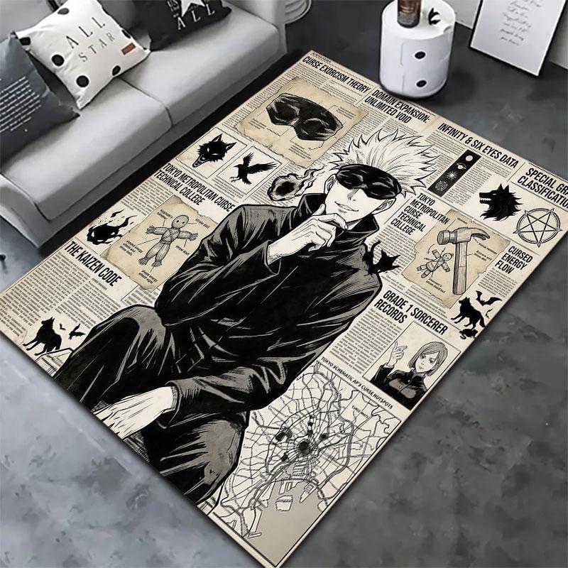 Jujutsu Kaisen Carpet Rug For Living Room Bedroom Home Sofa Decoration Kids Play Nonslip Floor Mat