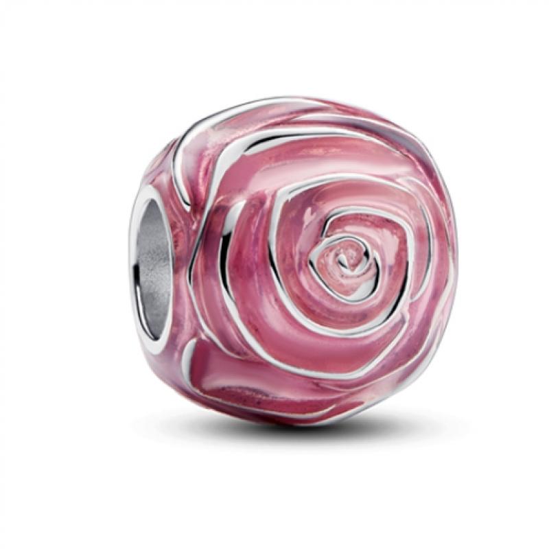 Pandora PInk Rose In Bloom Charm 793212c01