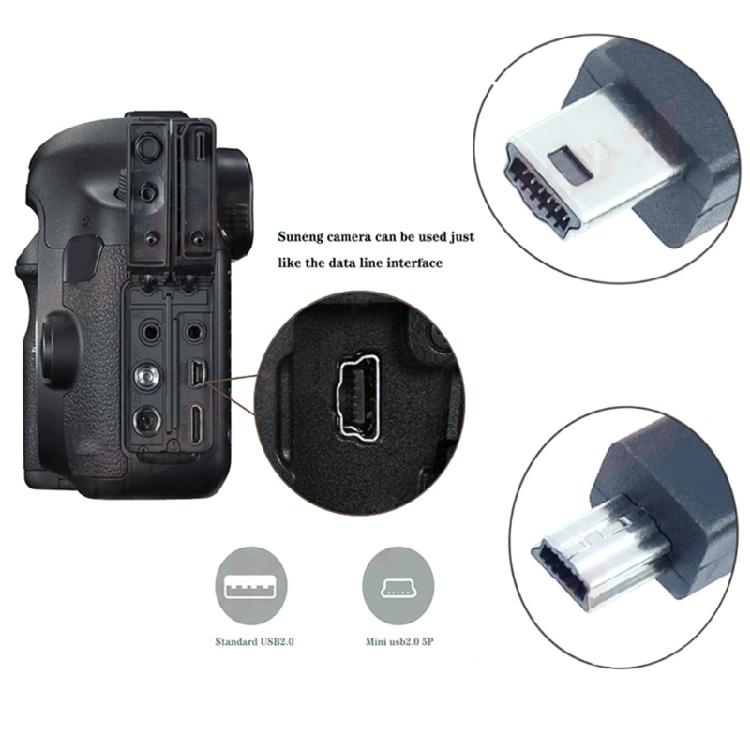 Mini USB to 3 RCA Cable for EOS 1D, 1D X, Cameras Audio Video Transfer
