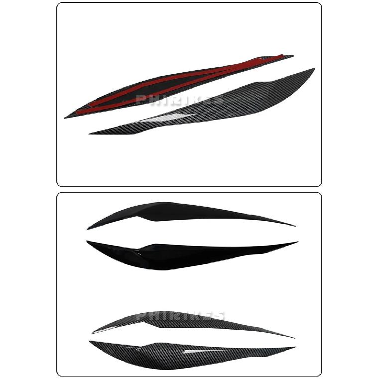 Gloss Black ABS Headlight Eyebrow Eyelid Cover Trim Stickers For BMW F30 F32 F33 F34 F35 F31 318i 320i 2013-2019