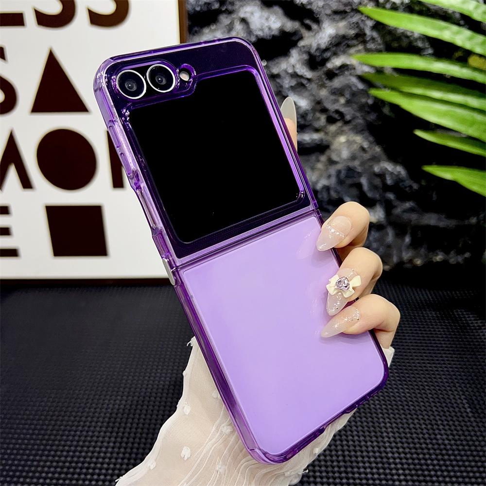 

Чехол Candy Color из мягкого силикона для Samsung Galaxy Z Flip 6 5 Z5 Z6 5G, роскошный прозрачный ультратонкий противоударный чехол for Samsung Z Flip 5