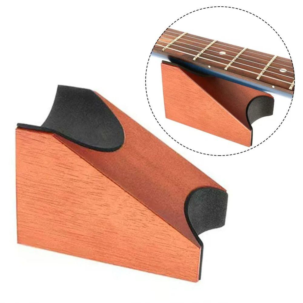 Mahogany Material Guitar Wooden Neck Bracket Multi-function Guitar Neck Stand Holder Bass Mandolin