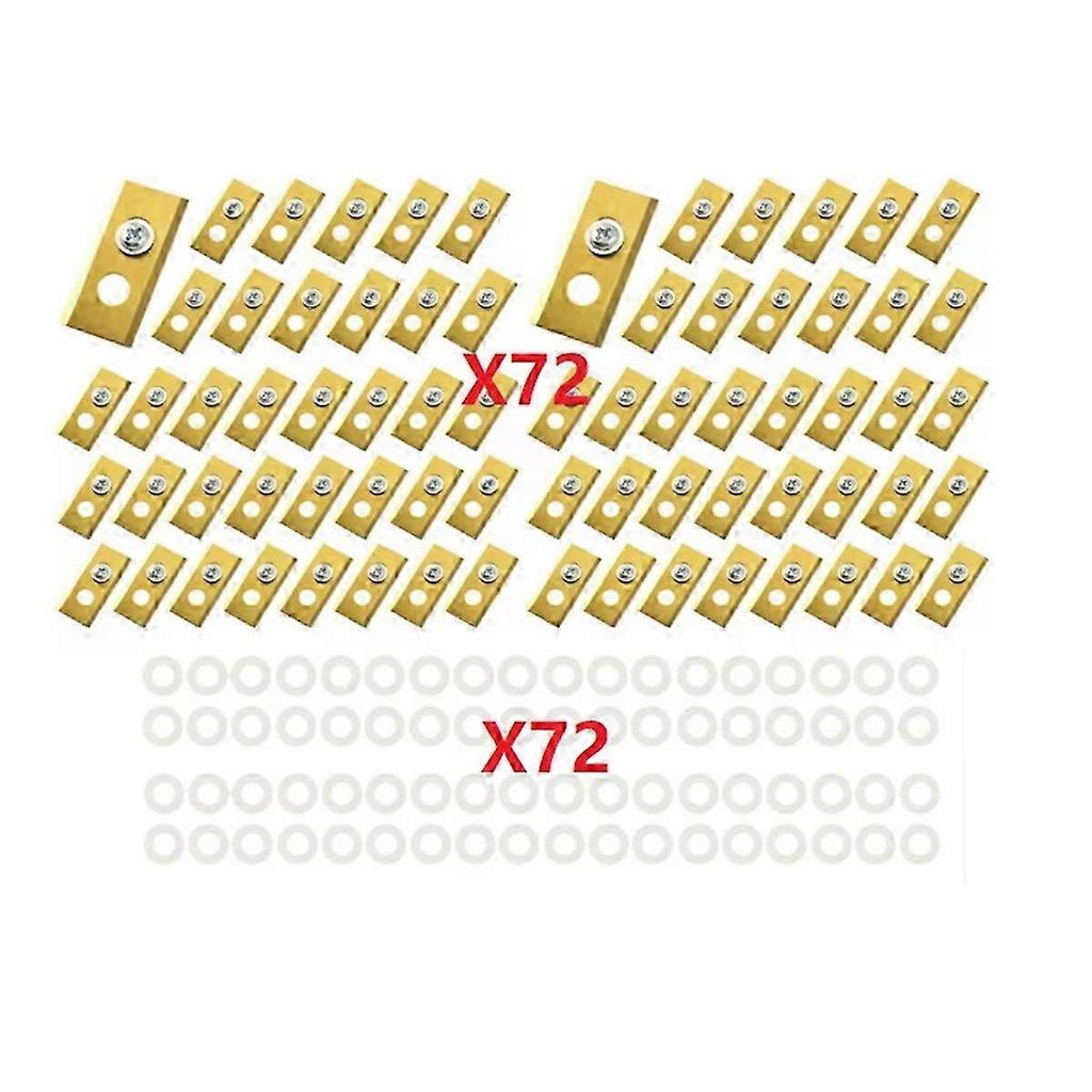 Replacement Blades Pack for Luba & Yuka Robotic Lawnmower All Series - 72 Pcs Gold Quality