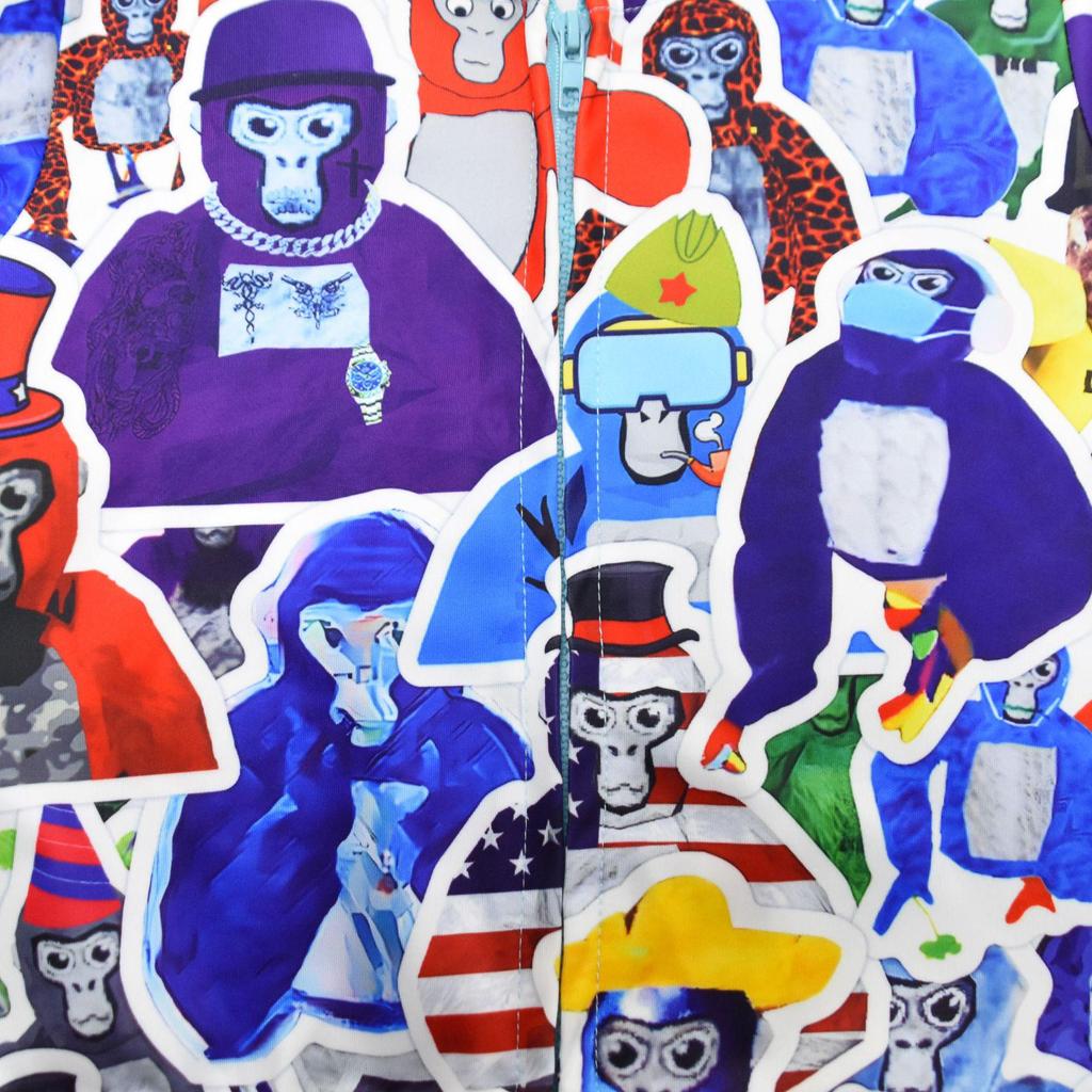 Children's Cartoon Print Zipper Hooded Jacket - Medium/Large Sizes