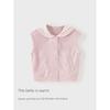 David Bella Children's Vest Class a Girls' 2026 New Navy Collar Academy Style Vest for Girls Spring Outfit Sleeveless Jacket