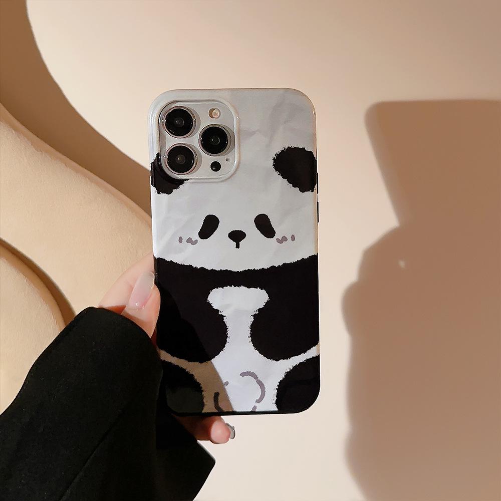 Creative Panda Phone Case for iPhone 13 iPhone 15 iPhone 16 Pro Max