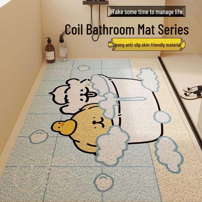 Colorful Polka Dot Bear Polyester Bathroom Mat