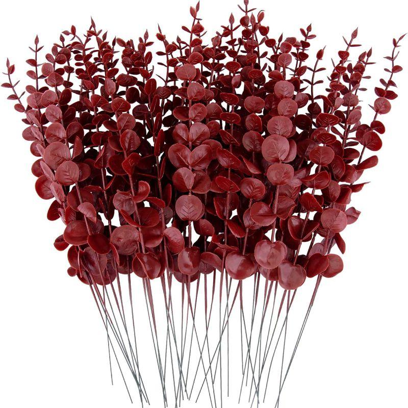 10/30Pcs Artificial Plants Eucalyptu Leave Hot Sale for Christmas Home Wedding Garden Decoration Wall Wreaths Diy Gift Scrapbook