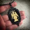 Collier Camée Chèvre de Satan Gothique Mendes Mode Mystérieux Bijoux Sorcière Païenne Cadeau Charme Chèvre Vintage Chaîne Corde Collier Ras-du-cou
