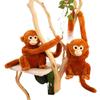 Simulare Maimuță drăguță Jucărie de plus Maimuță de aur Păpușă Maimuță cu braț lung Perdele de ultimă generație Ornamente la pachet Jucării umplute cu cusături