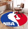 NBA Pattern Round Rug, Indoor/Outdoor Mat, for Picnic, Gameroom, Bedroom, Office, Living Room, Home Decor Carpet, Birthday Gift