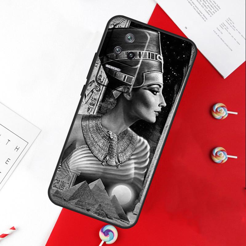 Egypt Nefertiti Anubis Ankh Cover For Xiaomi 11T 12T 13T 14T Pro 13 14 15 Ultra POCO X7 Pro X3 X5 X6 F5 F6 M6 Pro Case