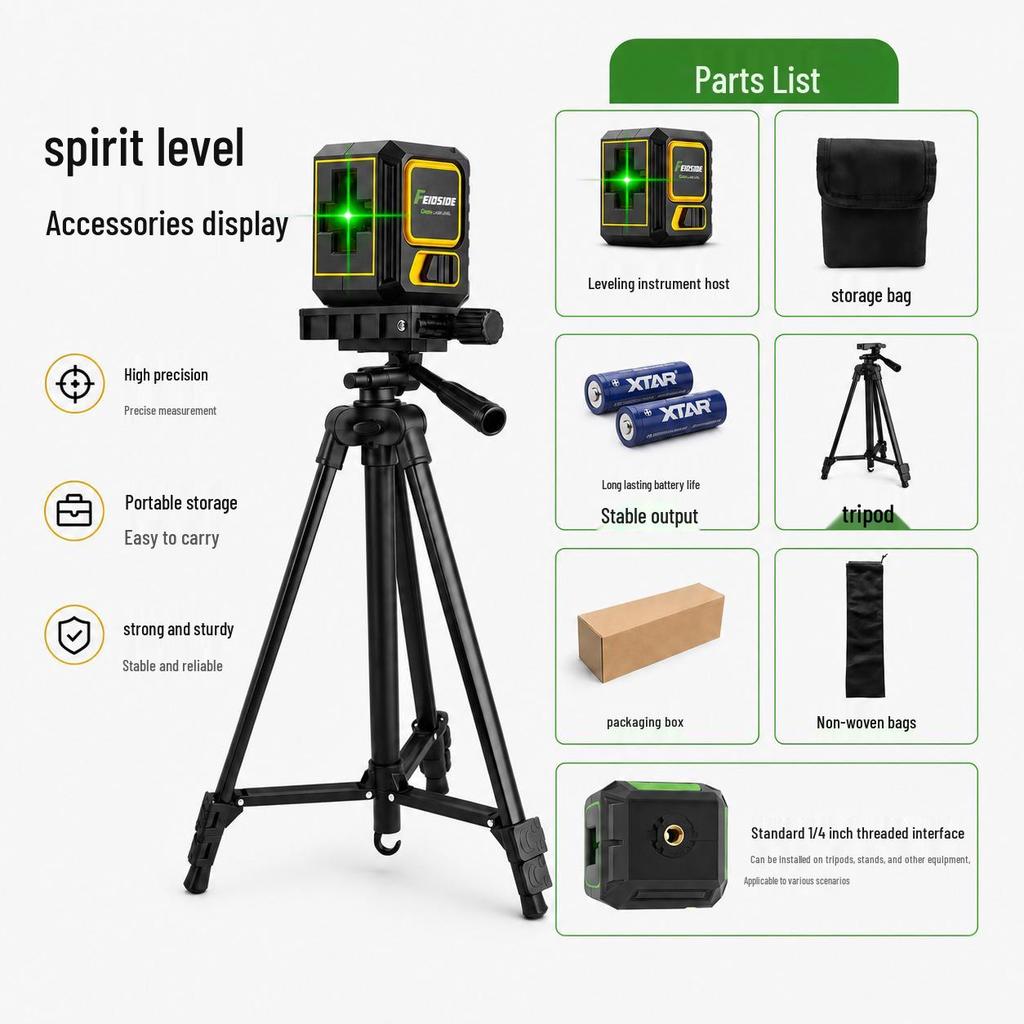 Auto-Leveling Laser Level with Adjustable Brightness
