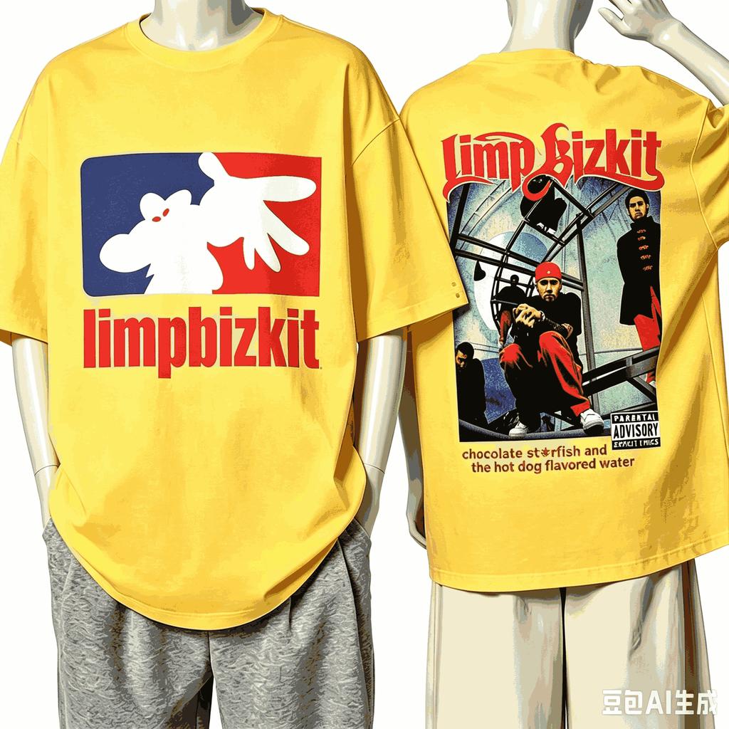 Limp Bizkit For Fan Gift Tshirt Unisex Unisex Harajuku Oversized Unisex Short Sleeve Streetwear High Quality Couples High Quality