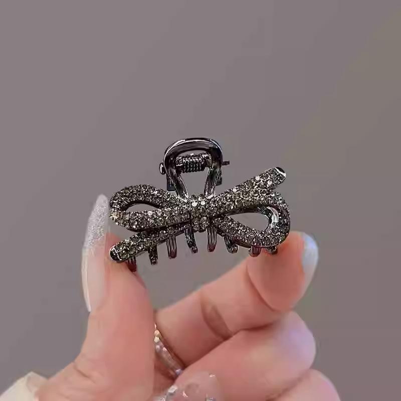 Crystal Flower Hair Claw Clip - Korean Style 2025