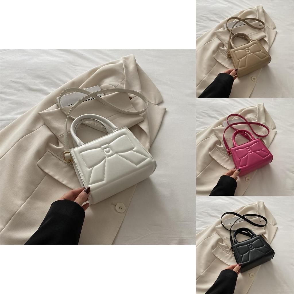 Elegant Small Square Handbag With Zipper Closure And Card Pocket For Women