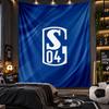 Wandbehang Wandteppich Schalke 04 Aufdruck Stoff für Wohnzimmer Schlafzimmer Heimdekoration