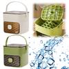 ABS Double Layer Press Ice Trays Mould with Lid & Handle Pull-Out Ice Drawer 48 Grids Easy Release for DIY Whiskey