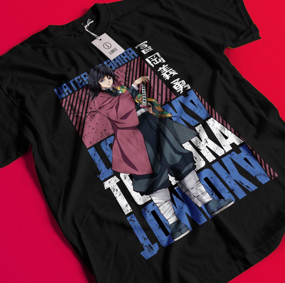 

Demon Slayer Shirt Tomioka Giyu Tshirt Tanjiro T-Shirt Muzan Doma Kokushibo Tee BB1180 3XL