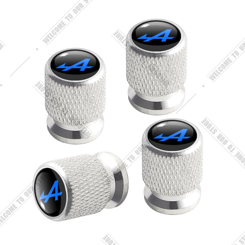 Auto CNC Aluminium Alpine A INITIALE PARIS Emblem für Austral Clio Scenic Megane Duster 4 Stück Reifenventil j47 Luftanschlussventilkappen