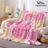 Pink Ice Cream Flannel Blanket Warm Soft Halloween Christmas Decorative Couch Warm Cozy All-Season Gift