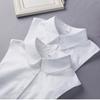 Mens M/L Size Fake Collar for Womens Solid Color White Formal Suits Half Shirt Detachable Collar Business Blouse False Collar