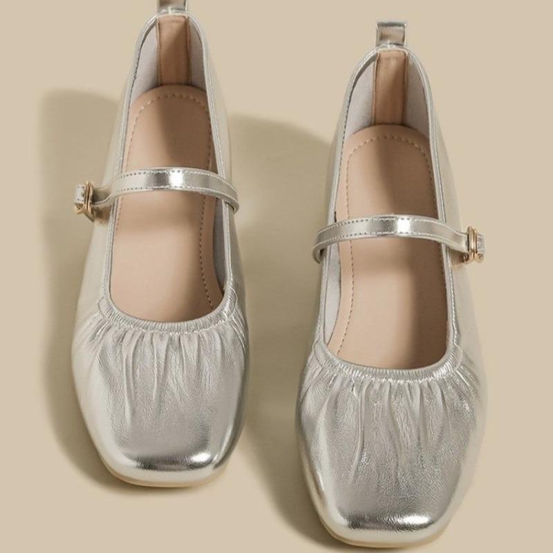 Fashion Pleated Shallow Heeled Shoes Designer Classical Loafers Shoes 2025 Autumn Fad Woman Pumps New Brand Dress Zapatillas De Mujer