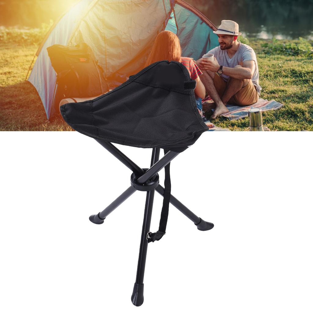 Folding Tripod Stool 200KG Load Bearing Anti Slip Good Stability Portable Foldable Chair for Outdoor Fishing Camping