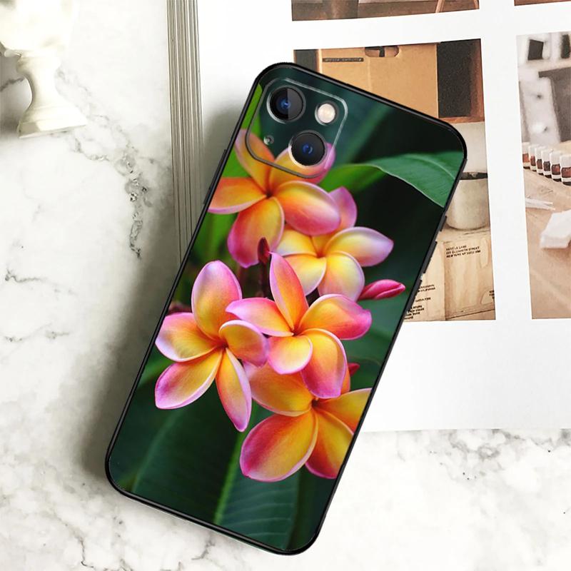 

Frangipani Flowers Phone Case For iPhone 17 16 15 14 13 12 11 Pro Max Plus 12 13 Mini 16e 17 Air Cover Coque iPhone 16Pro MAX