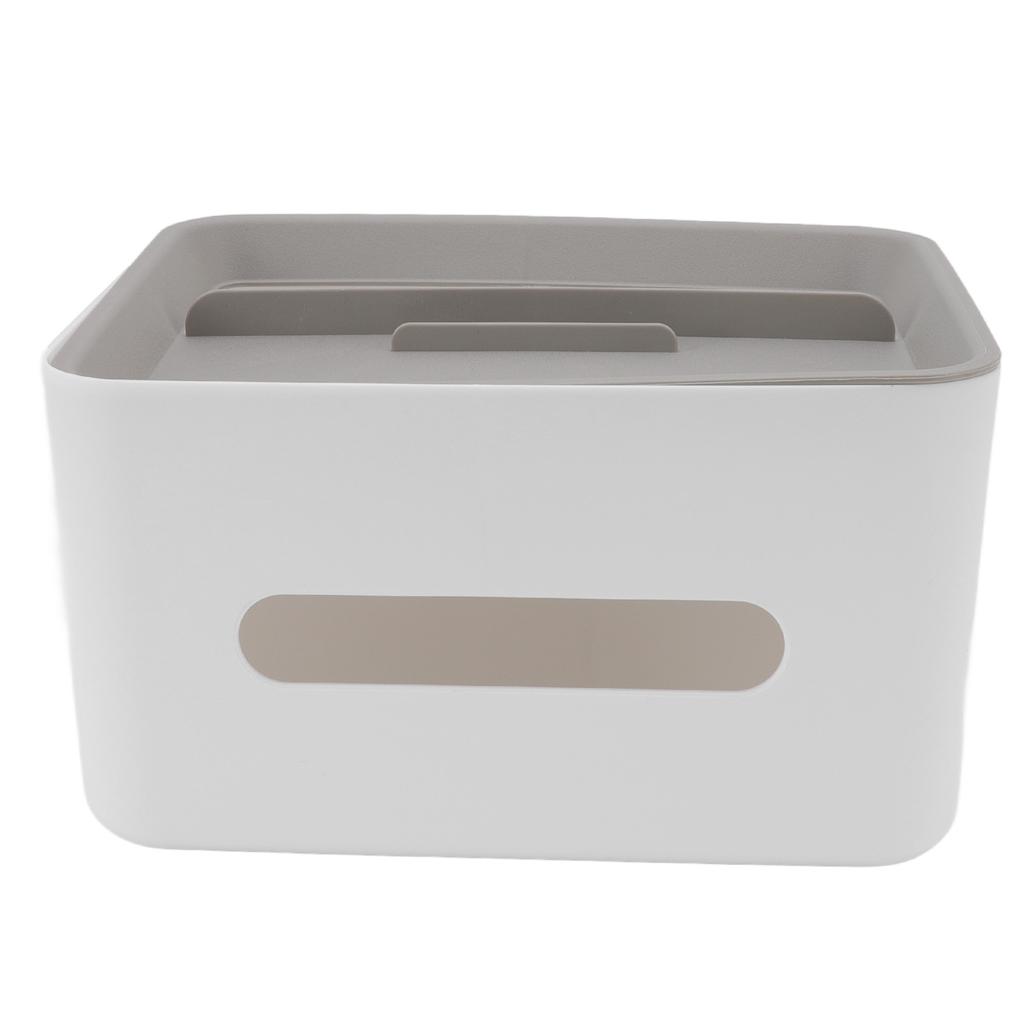Boîte à mouchoirs rectangulaire en plastique, rangement pour télécommande et papeterie, porte-boîte à serviettes pour bureau