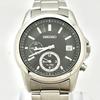[New battery] SEIKO Men's watch Silver Date 5T24-0AA0 760843 Genuine belt Engraved Alarm unknown
