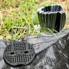 20Pcs U-Shaped Garden Stakes & 20Pcs 3-Hole Washers Turf Nails for Securing Weed Tents & Lawn Turf Outdoor Landscaping Anchors