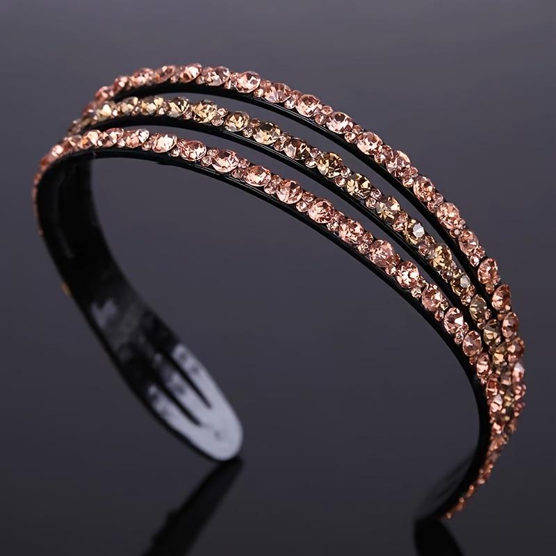 Three Drainage Drill Wide-brimmed Hairband, Super Flash Rhinestone Hairpin Temperament Headdress Hair Grottoes Headband Female.