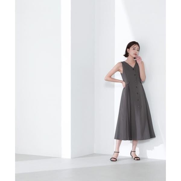 [Natural Beauty Basic] Side Pleated Jumper Skirt
